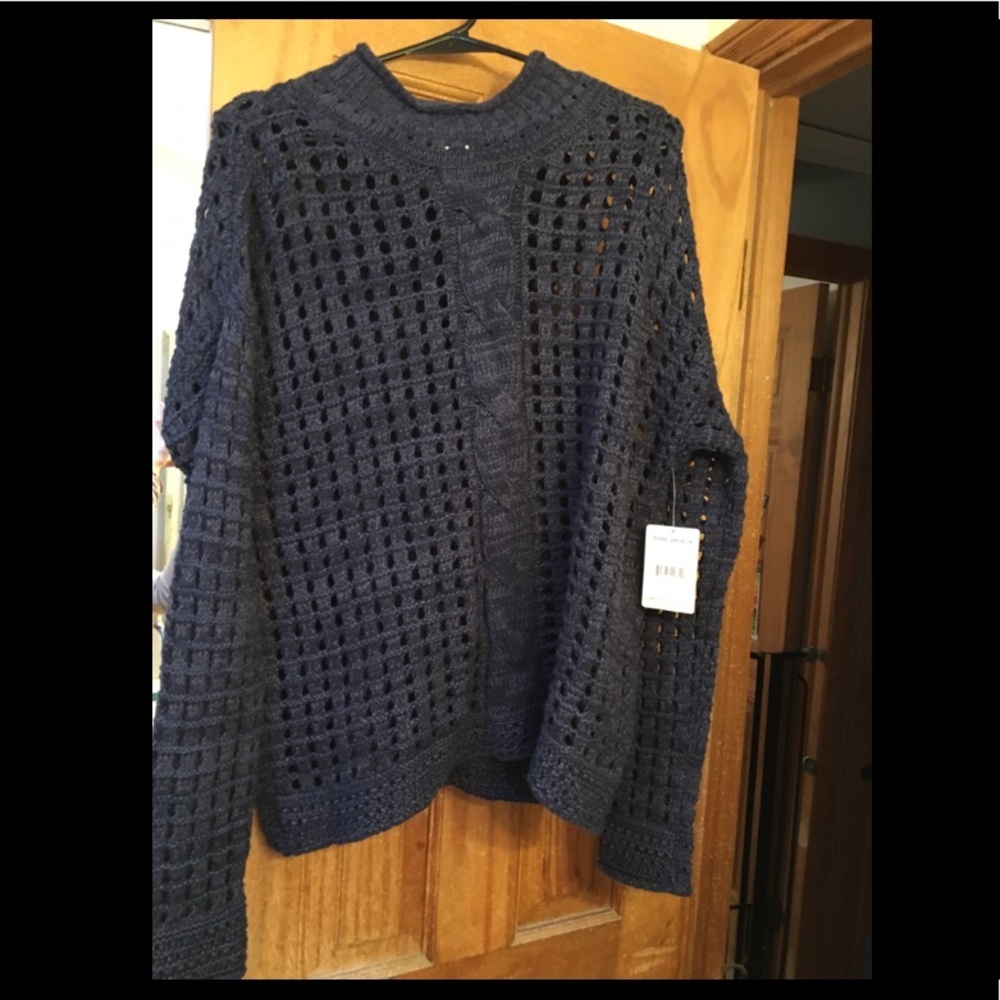 New with tags! Size med free people indigo sweater